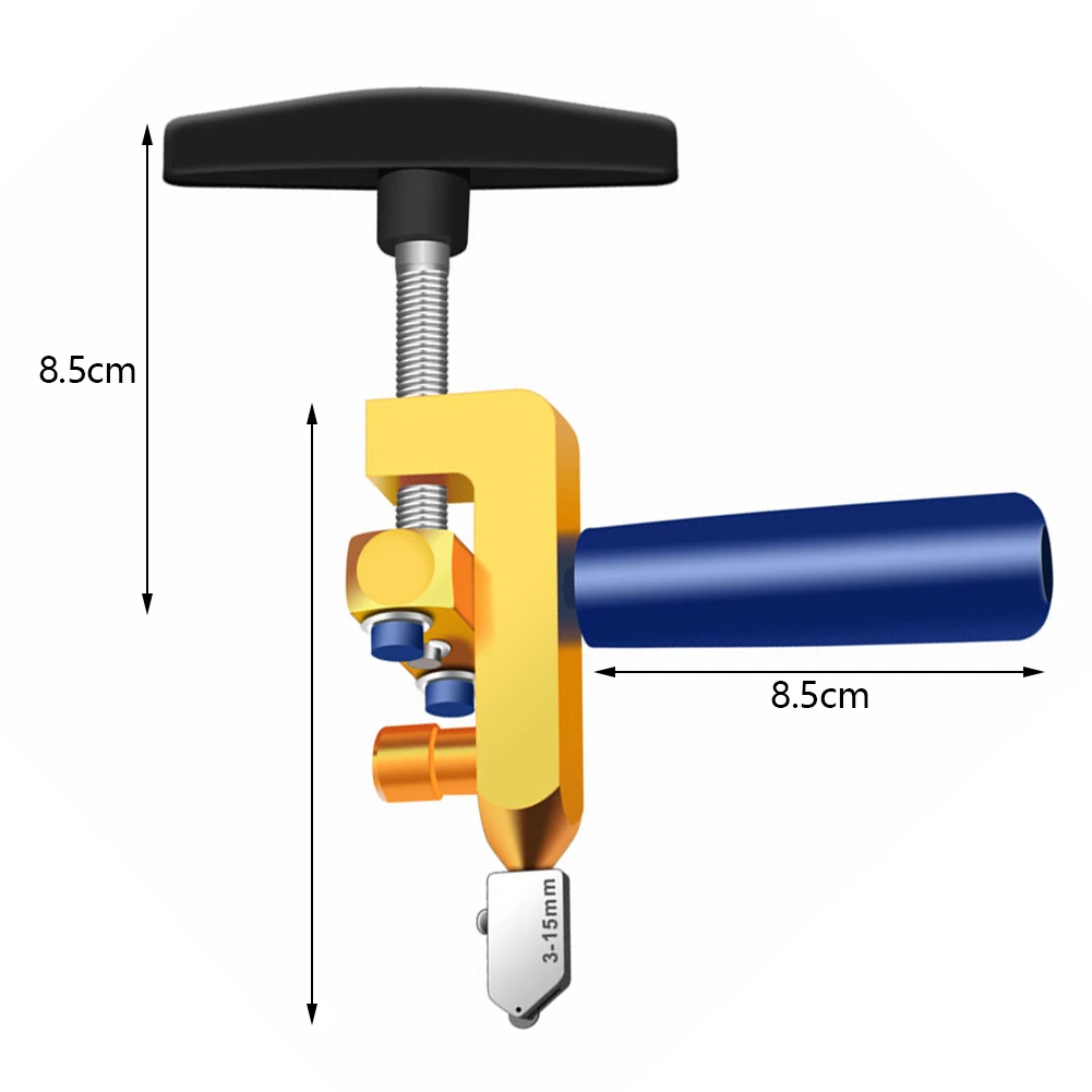 

1set Professional Easy Glide Glass Tile Cutter 2 In 1 Ceramic Tile Glass Cutting One-piece Cutter Portable Cutter Tool