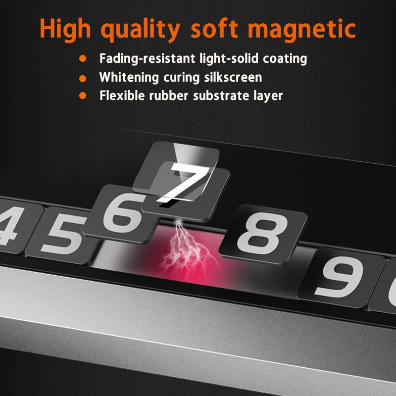 

Universal Temporary Car Parking Card Luminous Car Parking Cards Aluminum Telephone Number Parking card Automobile Car Sticker