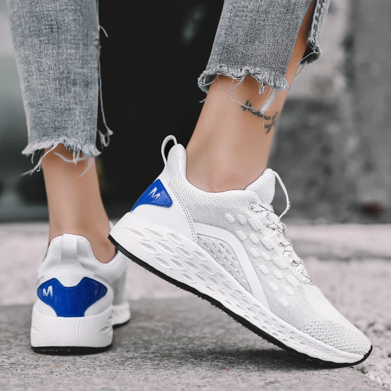 Hot Sale Casual Shoes Woman Spring Ladies Platform Shoe Mesh Light 2020 Summer New Flats Sneakers Cheap Loafers Pink | Обувь