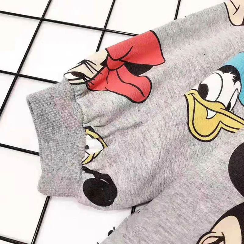 Детское Хлопковое платье с длинным рукавом принтом Микки | Детская одежда и обувь