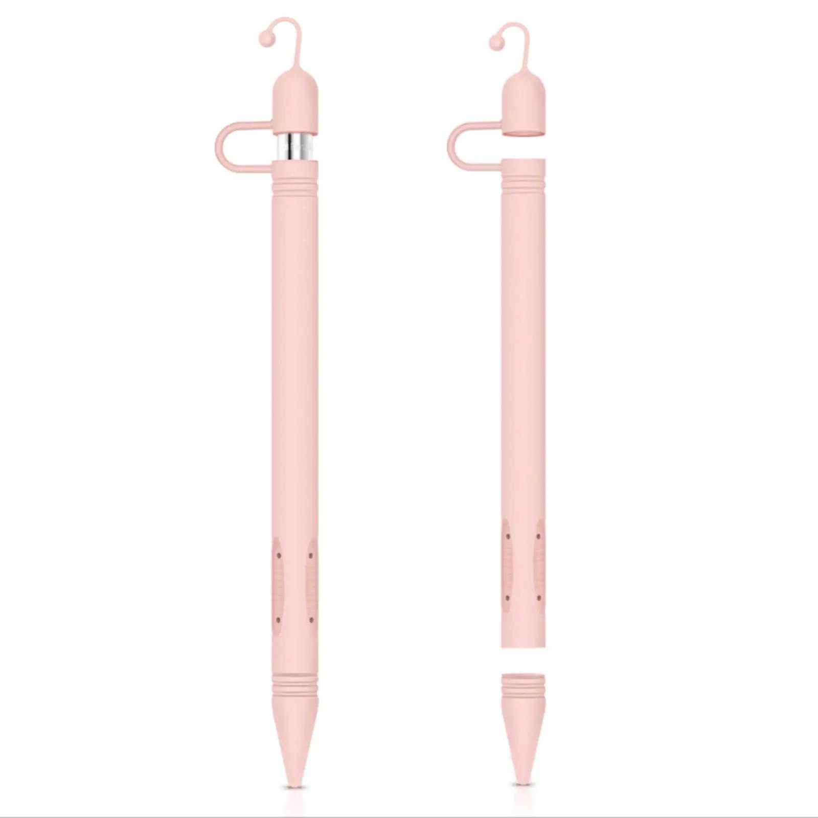 

1 Set Silicone Protective Cover with Free Anti-Lost Rope Nib Cap Case for Apple Pencil 1st Generation