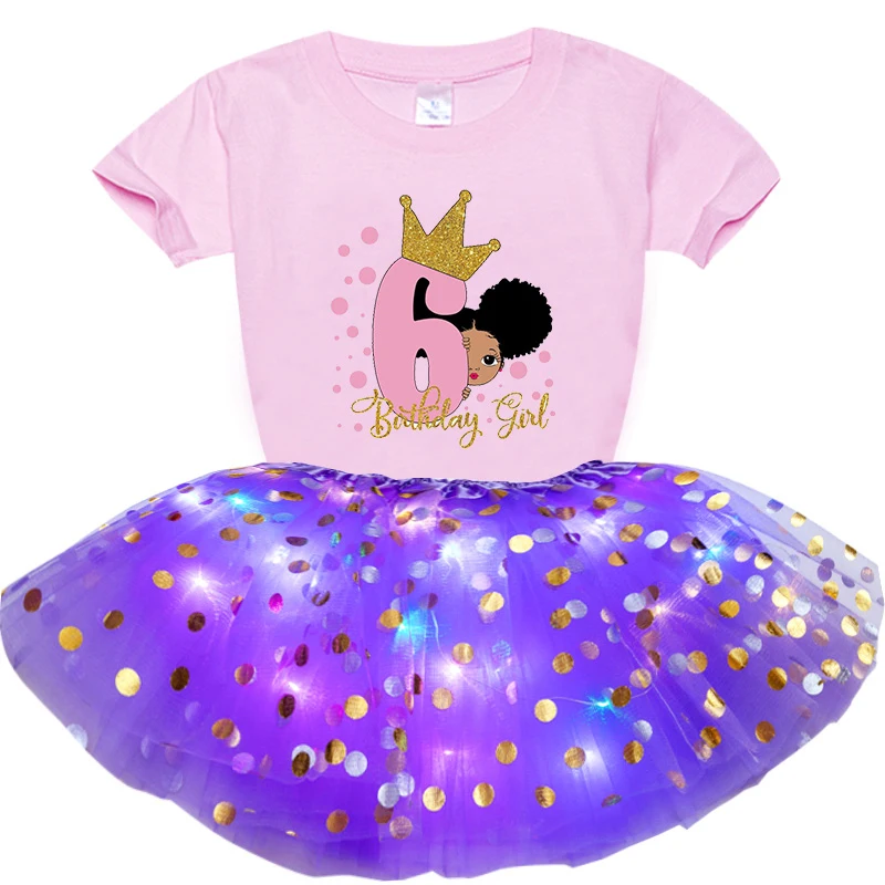 Комплект из футболки и юбки-пачки с коротким рукавом для девочек 3-6 лет | Детская