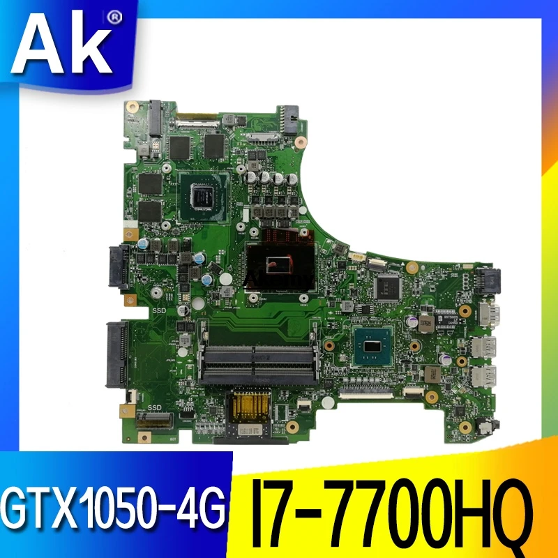 

Akemy GL553VD Laptop motherboard For Asus ROG GL553VE GL553V FX53VD ZX53V original mainboard I7-7700HQ GTX1050-4G