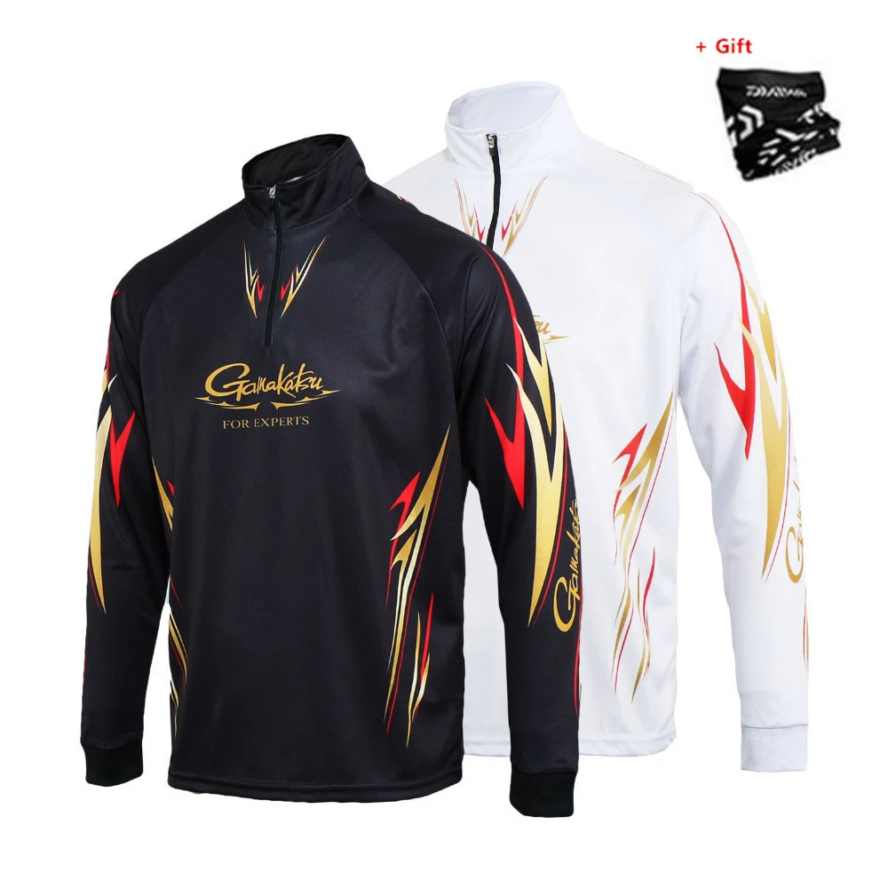 

2021 New Outdoor Fishing Clothing UV Protection Moisture Wicking Breathable Jerseys Long Sleeve Turtleneck Fishing Shirt