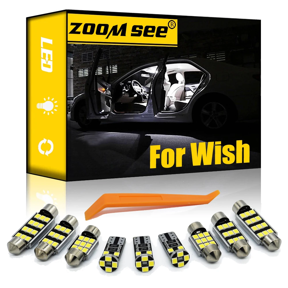 

Perfect Canbus LED Interior Indoor Map Dome Trunk License Plate Light Bulb Kit For Toyota Wish MPV 2003-2017