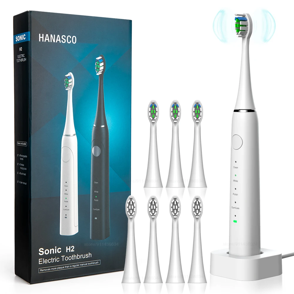Супер ультразвуковая электрическая зубная щетка для зубных щеток моющиеся