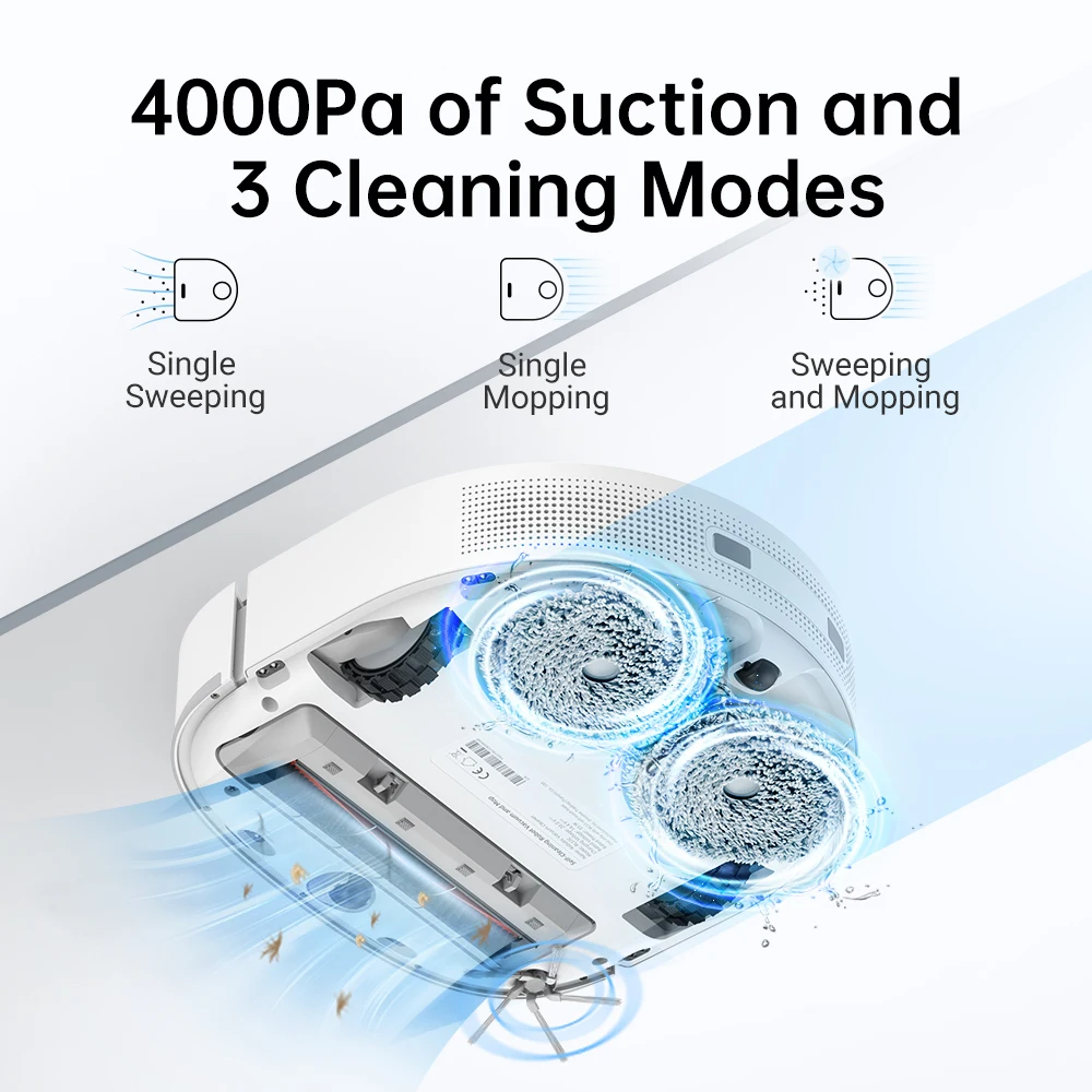 Dreame Bot W10 Self-Cleaning Robot Vacuum Cleaner, Electric Mop & Auto Dry, 4000Pa, LDS Navi, Support Alexa & Mi Home Smart Home
