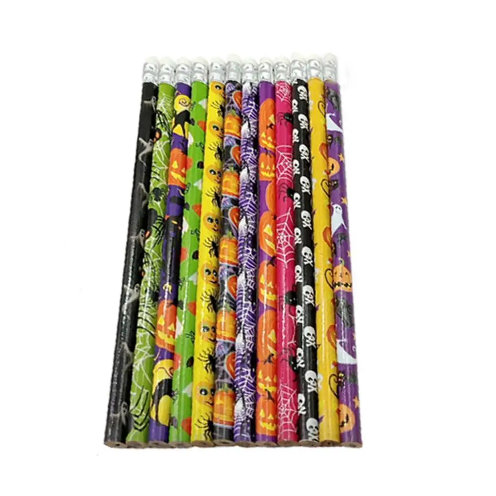 15pcs 15 шт. карандаши для рождественского Хэллоуина HB деревянные карандаши для рисования канцелярские принадлежности для учеников начальной школы - Цвет: 15pcs