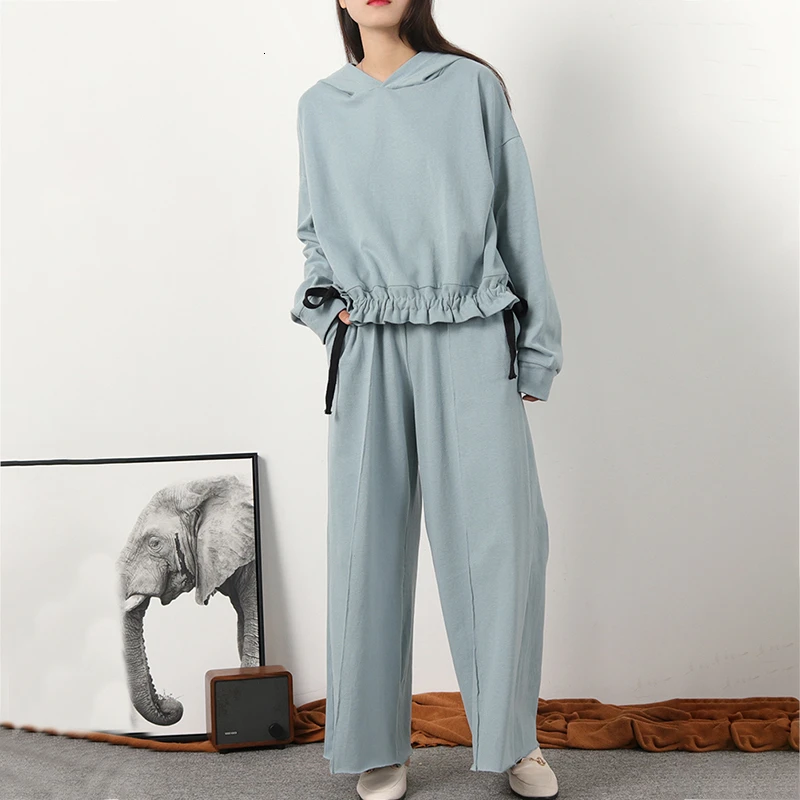 CHICEVER повседневный комплект из двух предметов для женщин толстовка с капюшоном и