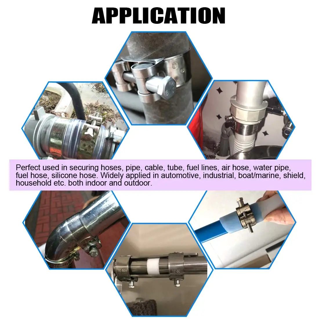 10 шт. / Компл. Мини хомуты для шланга из нержавеющей стали топливная линия трубный
