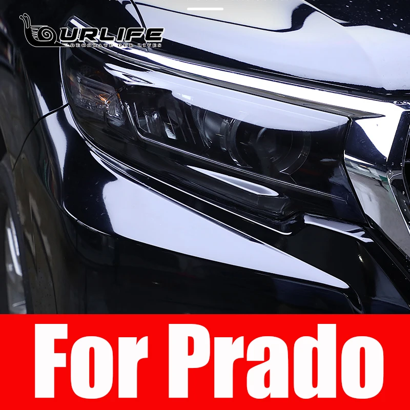 2 Pcs Car Headlight Protective Film Headlamp Transparent Black TPU Sticker For Toyota Land Cruiser Prado 2017-Present Accessorie 2 Pcs Car Headlight Protective Film Headlamp Transparent Black TPU Sticker For Toyota Land Cruiser Prado 2017-Present Accessorie