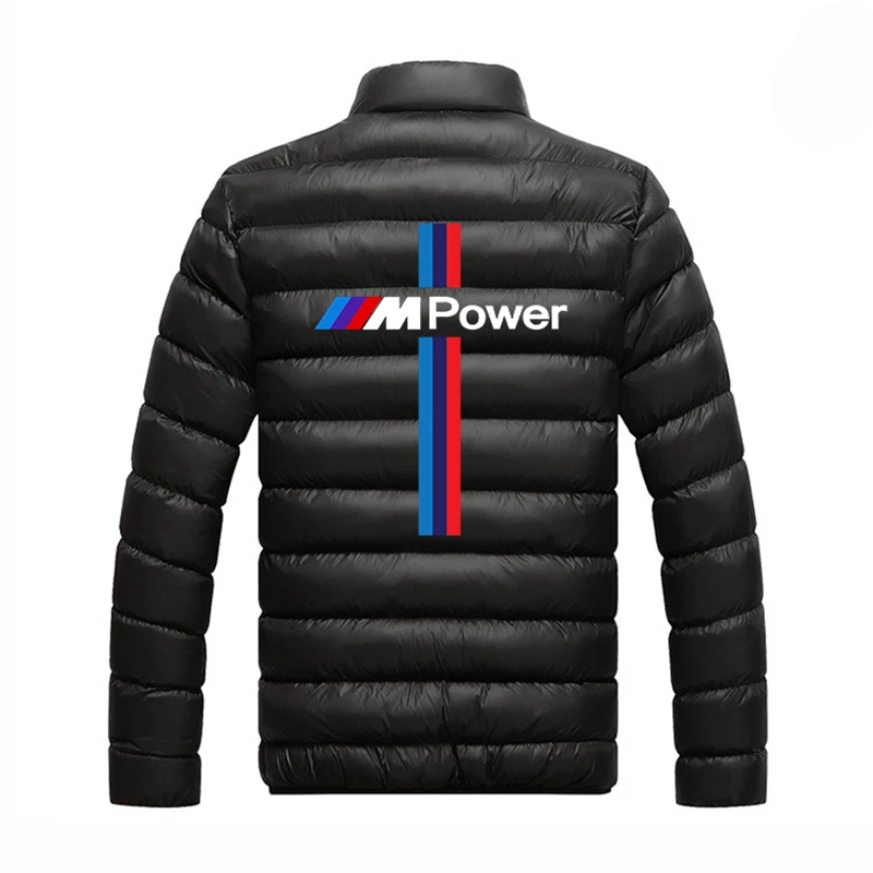 

Autumn New Men's Popular BMW Car Logo Padded College Zipper Jackets Warm High Street Print Hip Hop High Street Coats Tops