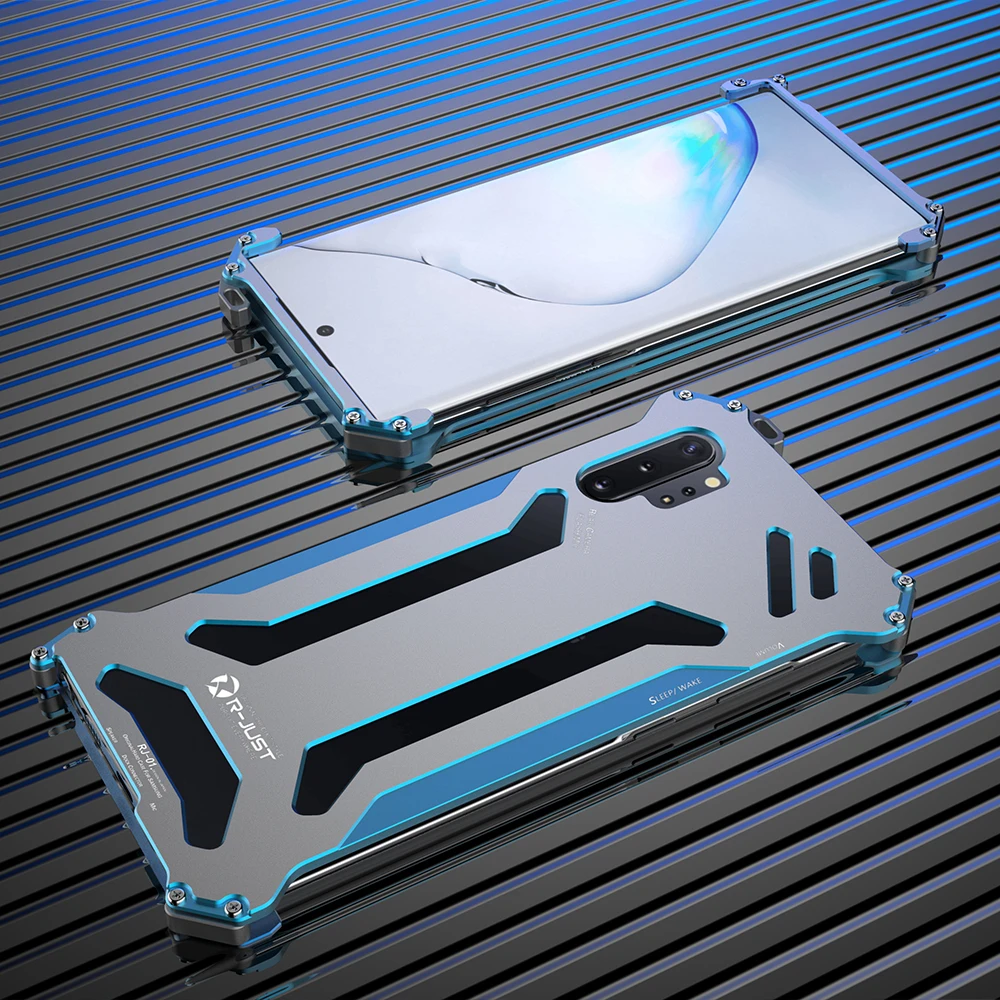 Цинк алюминий сплав контрастные цвета металлический корпус для samsung Galaxy Note 10 10+ плюс Жесткий Чехол теплоотвод полые корейские