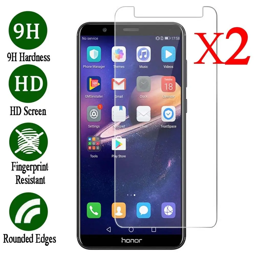 

Full Coverage Tempered Glass Screen Protector For Huawei Honor V10 7X/i 8 9 Lite