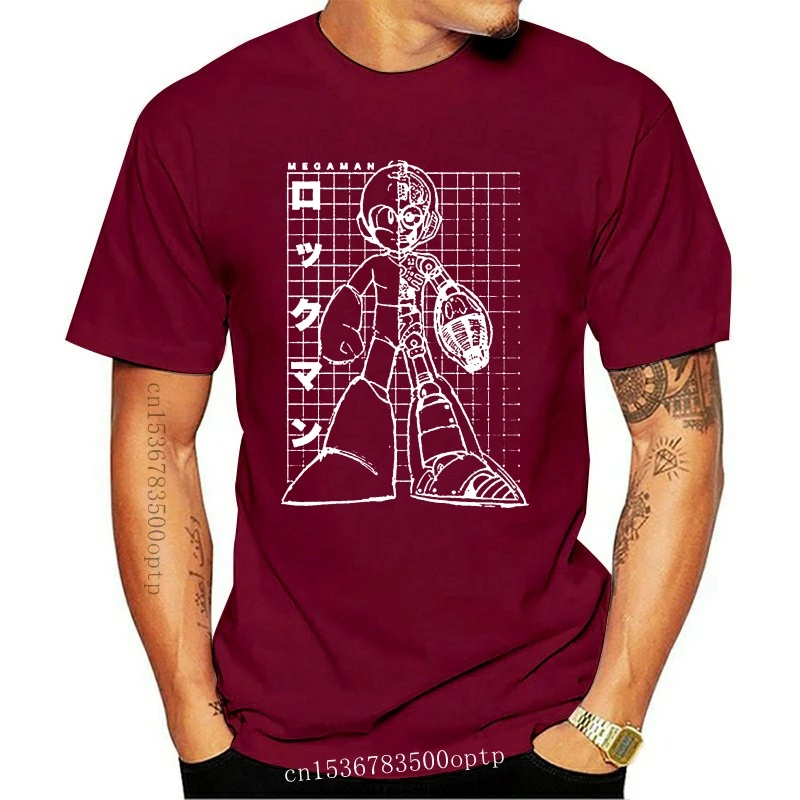 

Rockman Megaman Grid Men's Black Tee Shirt T-Shirt