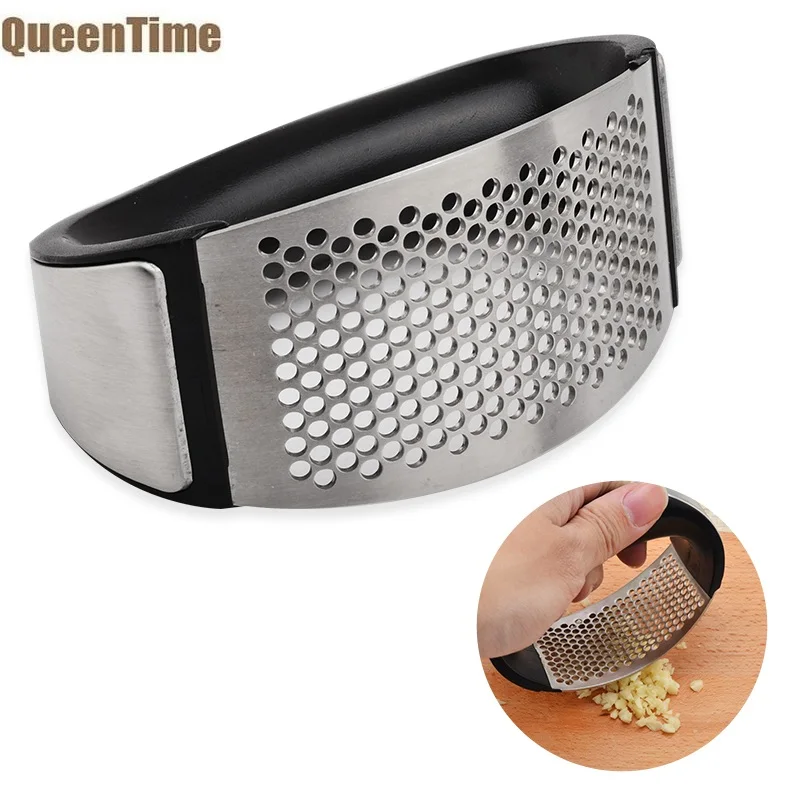 QueenTime Ручной пресс для чеснока из нержавеющей стали, измельчитель для имбиря, измельчитель, картофелемялка, инструменты для фруктов и овощей, кухонные гаджеты