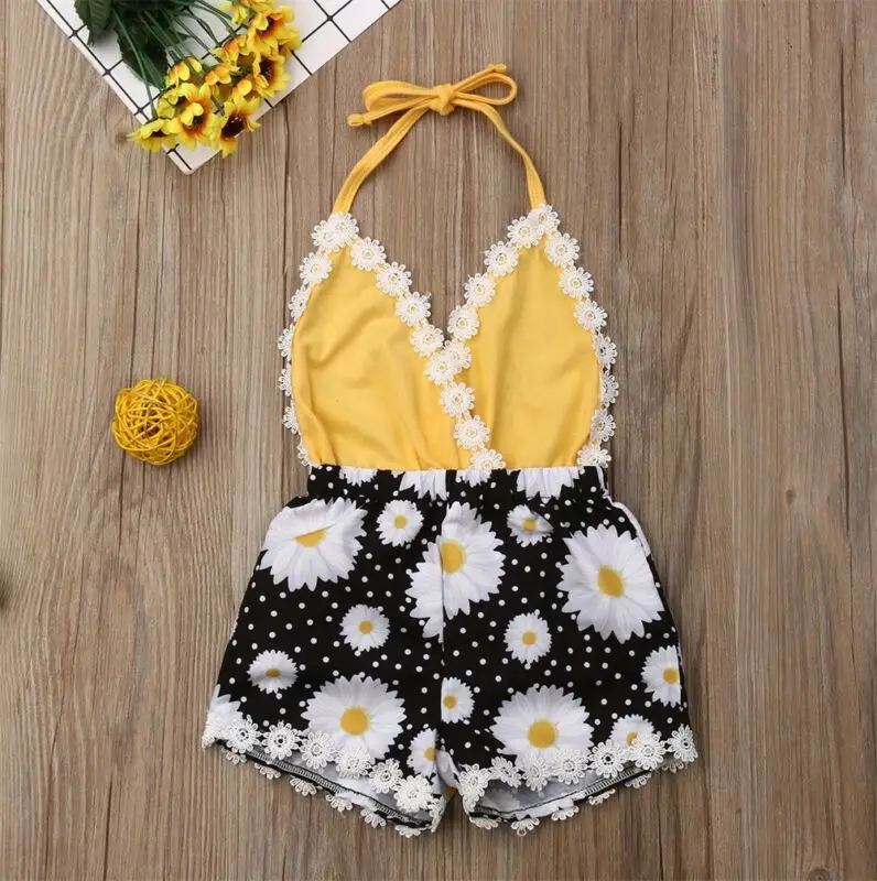 Brand New Baby Romper Toddler Kids Girl Big Little Sister Floral Tops Sleeveless Summer Outfit Clothes Print 2019 |