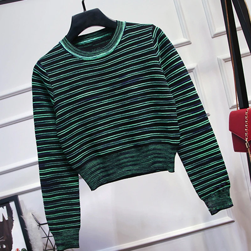 HIGH STREET Новый стильный 2020 осень зима Подиум костюм набор женский полосатый свитер