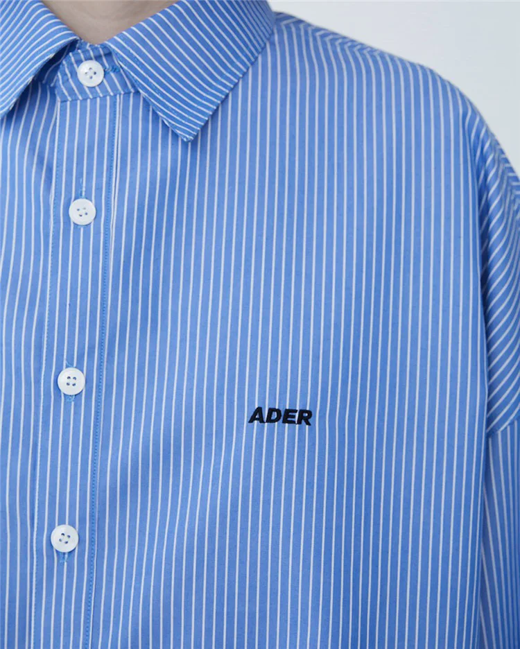

ADER ERROR Shirt Men Women 1:1 High Quality Shoulder Drop Drawstring Adjustable Striped Adererror Shirt Half Length Blouse