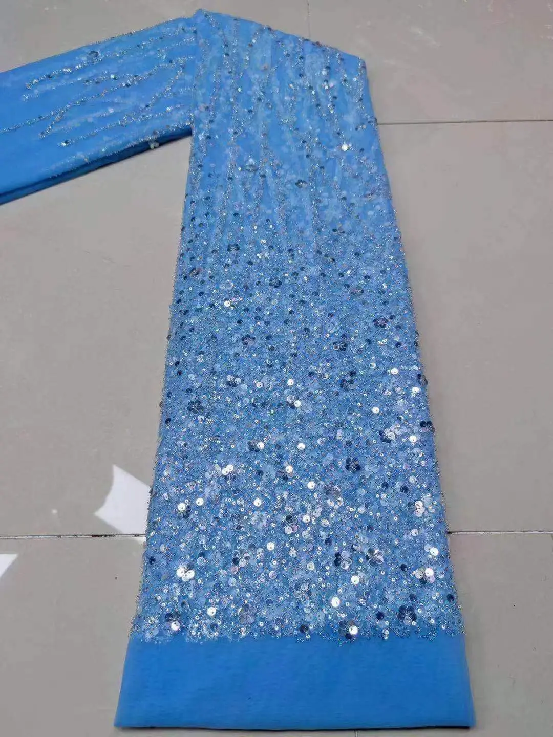 Роскошные бусины кружево ткань ручной работы французское свадебное платье