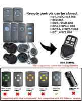 compatible with hormann hsm2 hsm4 hs1hs2hs4 868 blue button remote control 8683mhz clone remote control duplicator