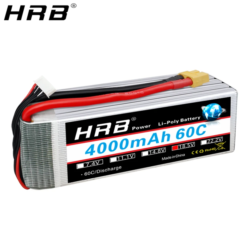 HRB Lipo 5S батарея 4000 мАч 18 5 в T Deans XT60 EC5 XT90 AS150 для Align REX 550 вертолетов MIKADO FPV самолетов RC