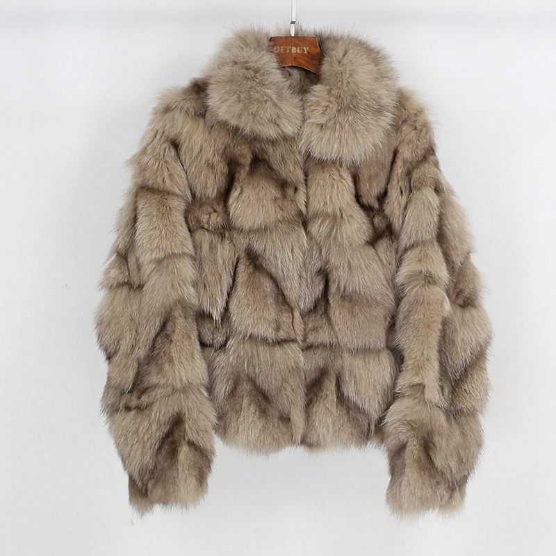 2 OFTBUY Новая модная зимняя куртка Для женщин из натурального Лисьего меховое пальто; парка Теплая дутая куртка короткая верхняя одежда уличная Повседневное класса люкс - Цвет: 2