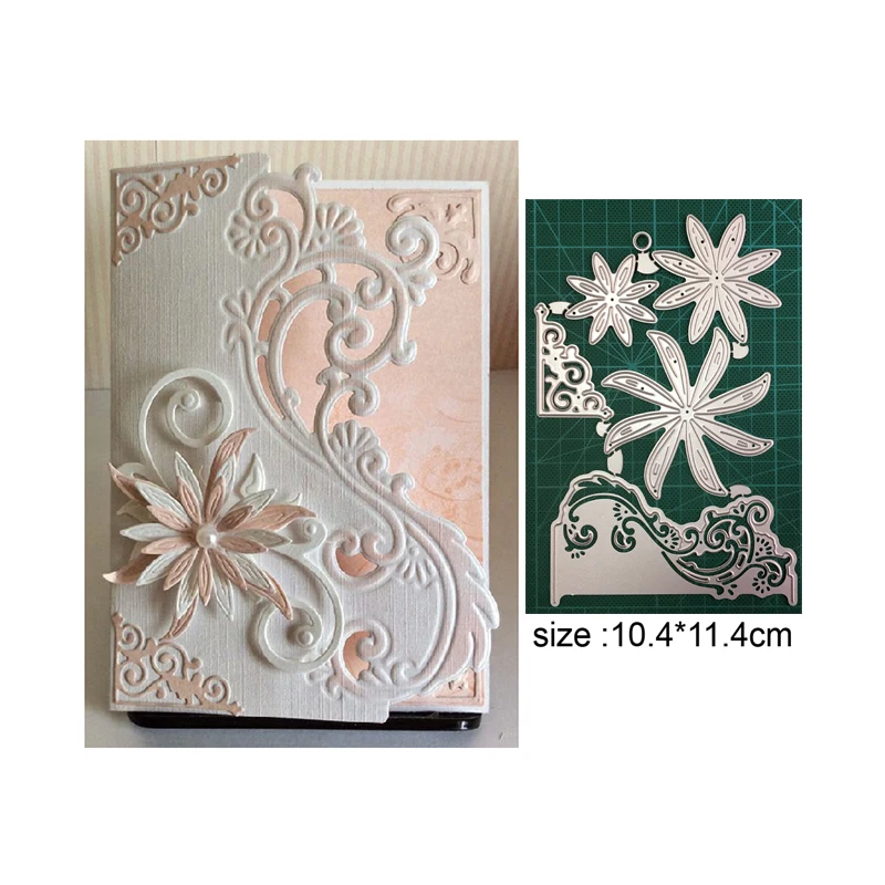 

Lace Christmas Flower Metal Cutting Dies For Stamps Scrapbooking Stencils DIY Paper Album Cards Decor Embossing 2021 New