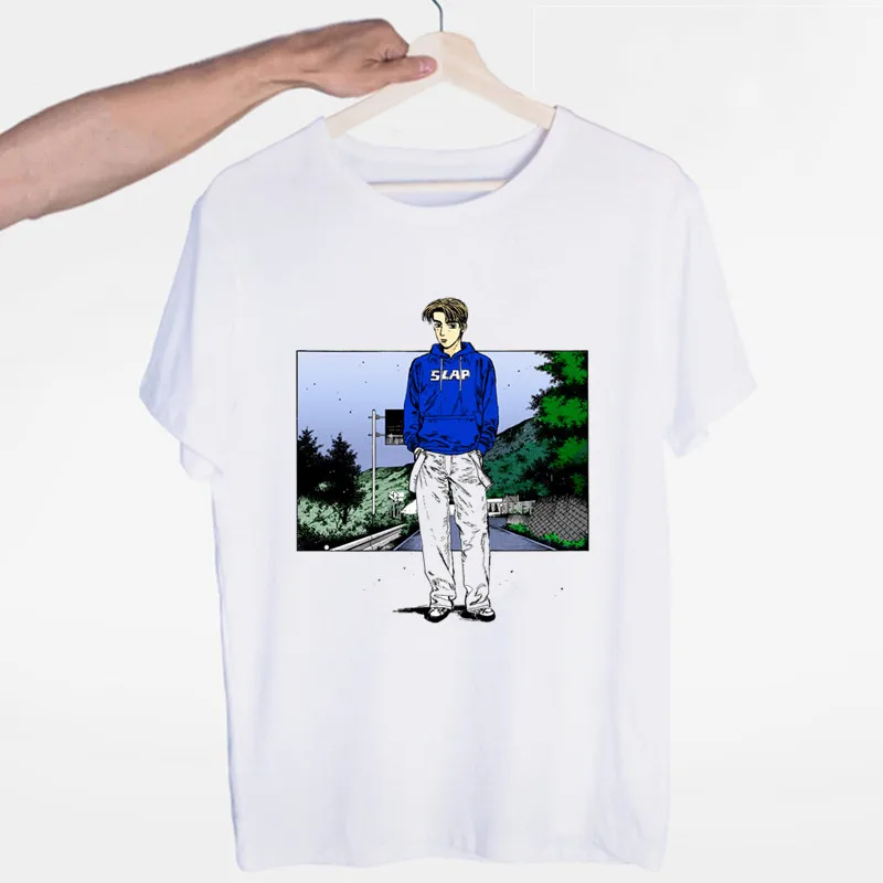

O-Neck Short Sleeves Summer Casual AE86 Initial D Homme T Shirt Men Print Drift Japanese Anime T-shirt