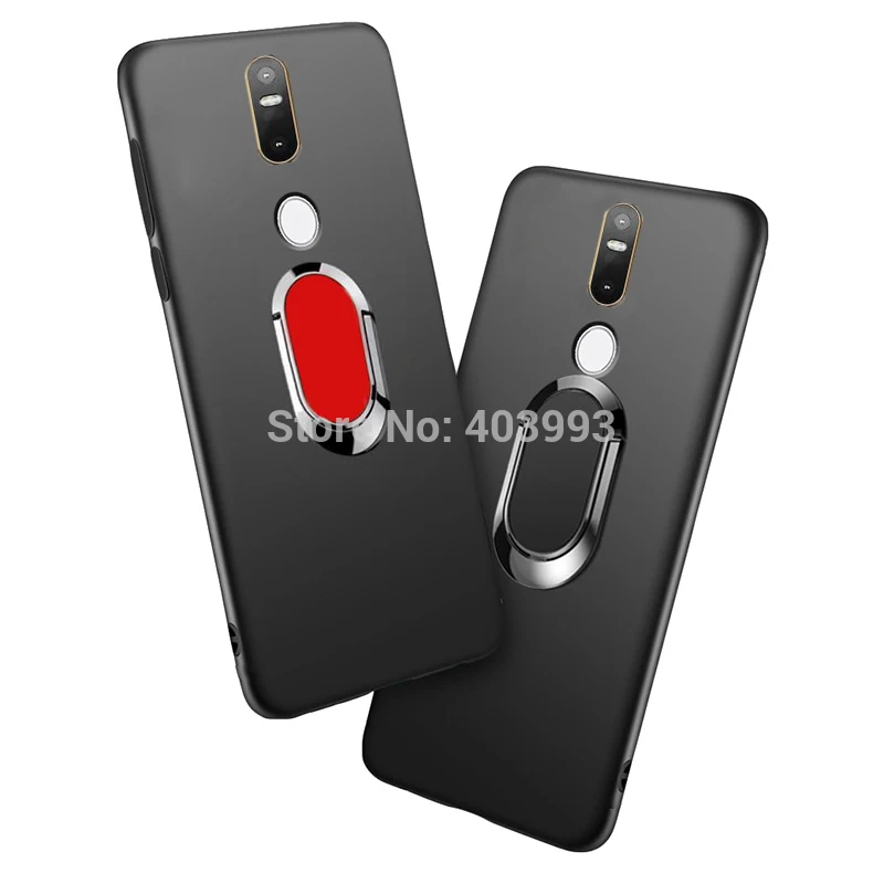 Защитный чехол для Lenovo Phab 2 Plus мягкий силиконовый матовый с кольцом на палец PB2 670M