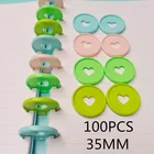 100 шт., пластиковые переплетные кольца-пряжки, 35 мм