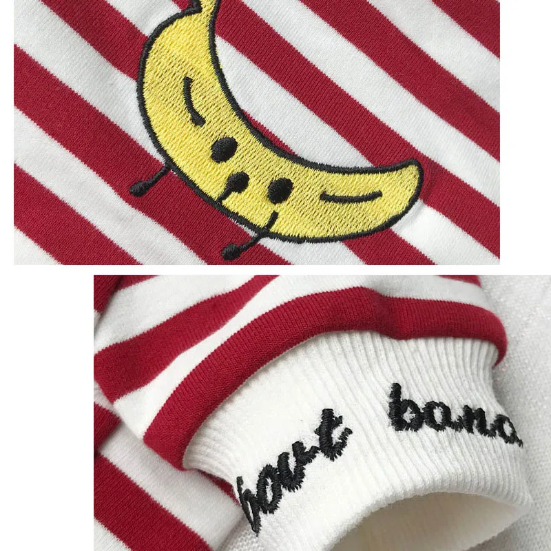 Одежда для питомца в полоску модный костюм щенка французского бульдога одежда