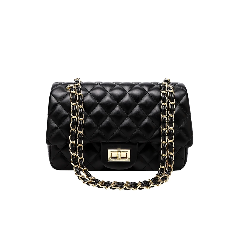 

2021 European and American fashion casual tide chain Lingge ladies bag wild shoulder messenger bag small square bag