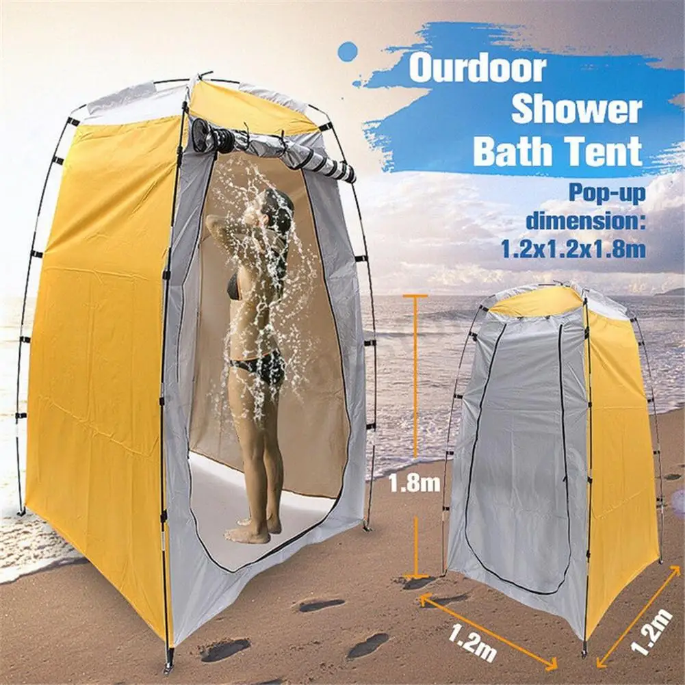 

Portable Outdoor Shower Bath Changing Fitting Room Camping Tent Shelter Beach Privacy Toilet Tent For Beach Camping Self-driving