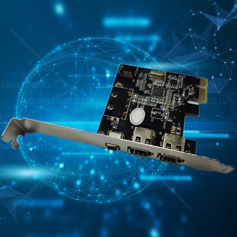 Firewire карта Pcie 800 адаптер для Win10 3 порта IEEE 1394 PCI Экспресс контроллер карты