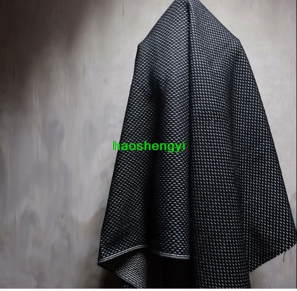 Высококачественная шерстяная осенне-зимняя сотовая трехмерная черно-белая