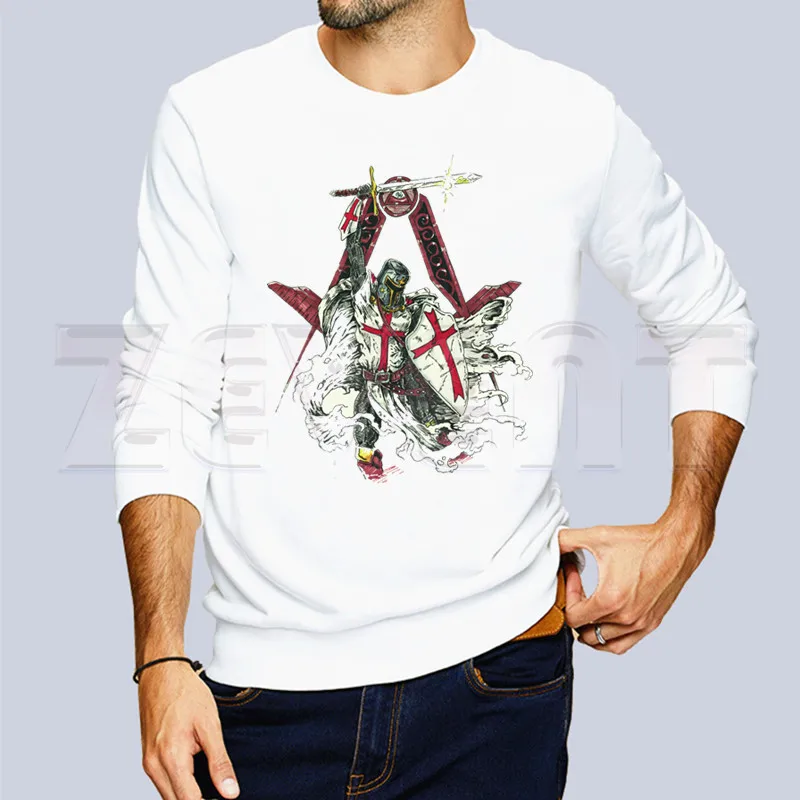 Толстовка Templar Knight Осень зима Мужская толстовка новые повседневные мужские