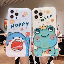 sumkeymi Cute Girl Shark Astronaut Blu-ray Soft TPU Phone Case For iphone 11 Case For iphone 12 7 8 Plus mini Pro Max X XS XR