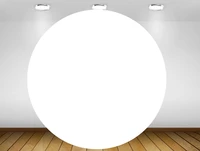 white elastic round backdrop display for wedding baby shower birthday party decoration photo background banner prop