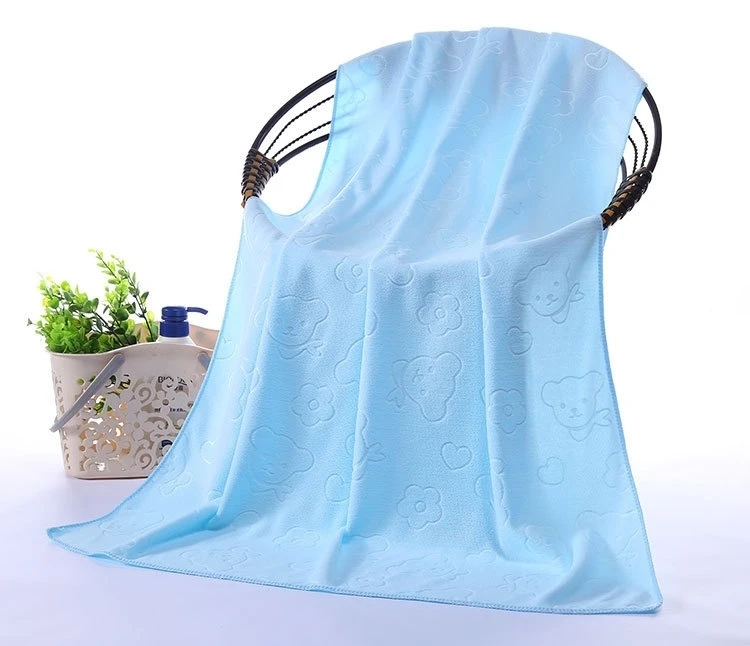 

70x140cm Ultra Fine Cellulose Color Cartoon Jacquard Women Home Wearable Fast Dry Gym Yoga Magic Bath Large Towel Beach Bathrobe