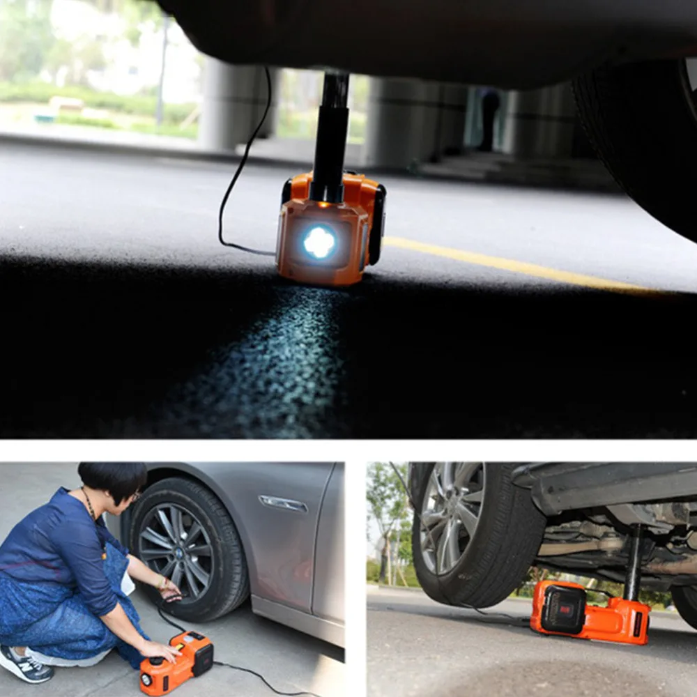 12V 5Ton Car Jack Tire Electric Hydraulic Lift lift Inflator Flashlight Safe Hammer 3 in 1 | Инструменты