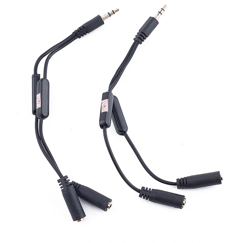 

3.5mm 1Male To 2 Female Stereo Audio Cable Y Splitter Adapter Volume Control