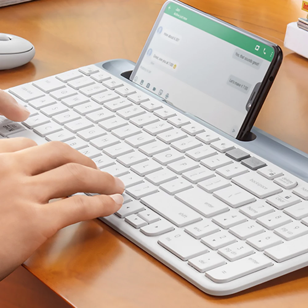 Logitech K580 2 4G Беспроводная ультратонкая Офисная Клавиатура унифицирующая Bluetooth