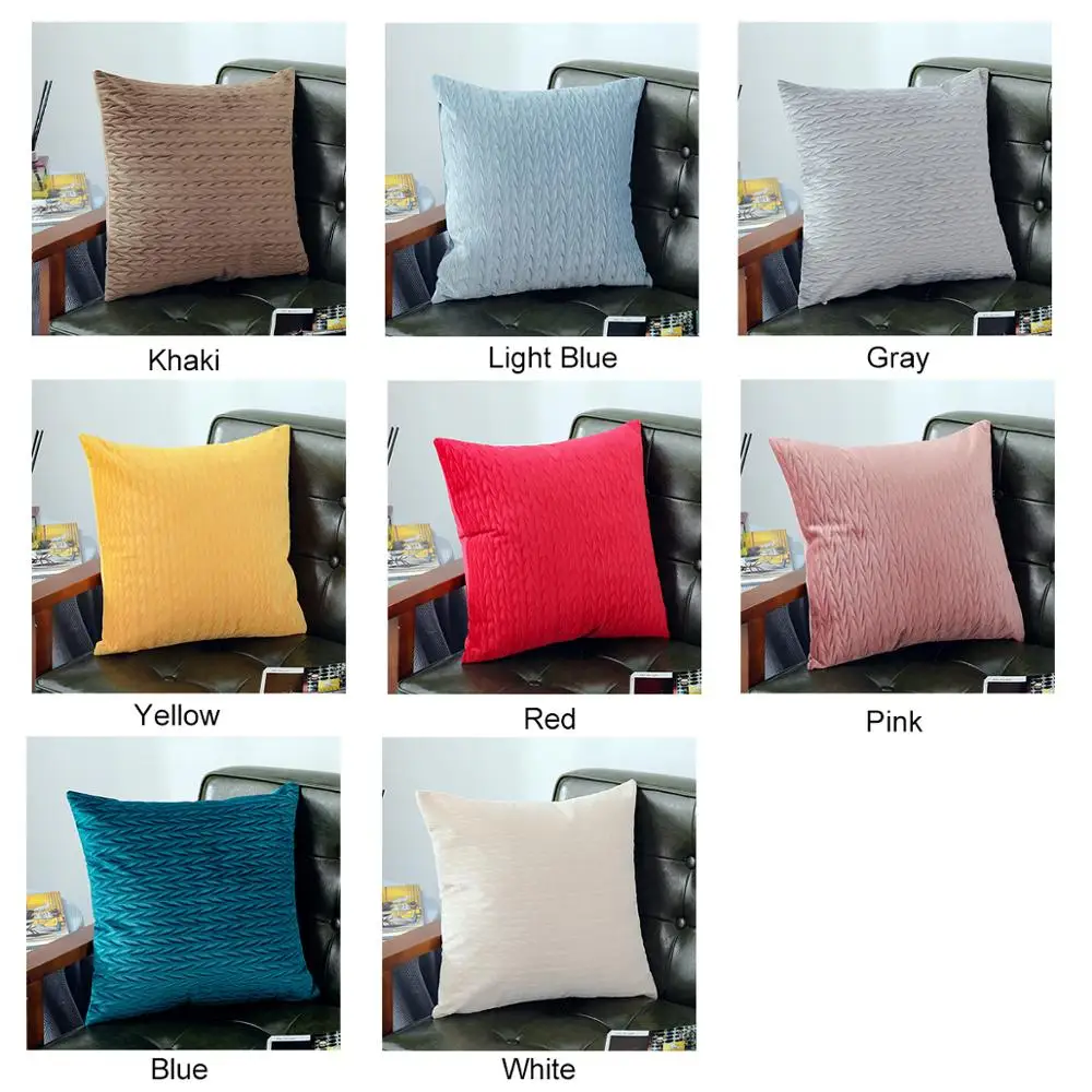 

45*45cm Solid Velvet Pillowcase Throw Pillow Cover Home Decorative Cushion Cover For Sofa Bedroom Chair Cushion Pillow Decor