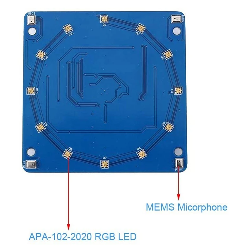 4 Mic вход o декодер модуль для Raspberry Pi расширение платы микрофон AC108 умный голос