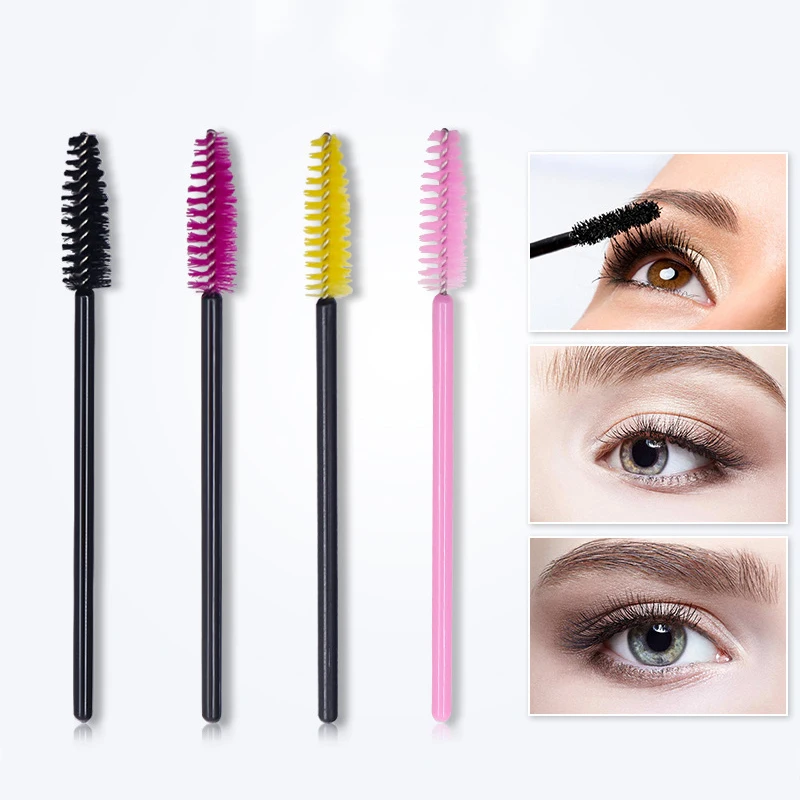50 шт./упак. наращивания ресниц одноразовые щетки бровей тушь палочка аппликатор