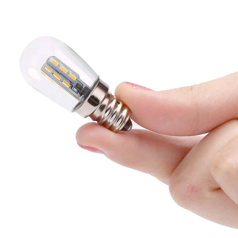 E12 2W LED High Bright Light Bulb Glass Shade Lamp Pure Warm White Lighting For Sewing Machine Refrigerator | Освещение