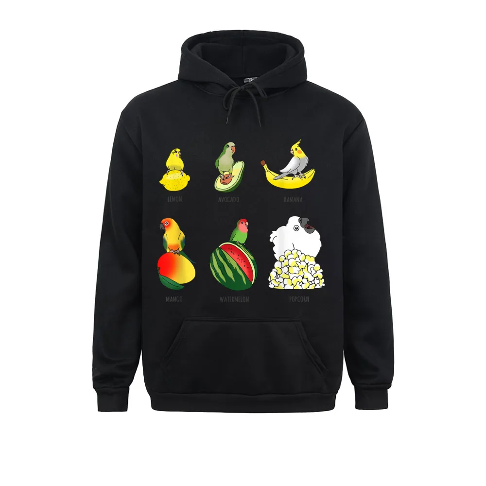 

Fashion Women Men Sweatshirts Cute Bird Doodles Birb Memes Funny Pet Owner Parrot Fruits Hoodies Long Sleeve Clothes Winter
