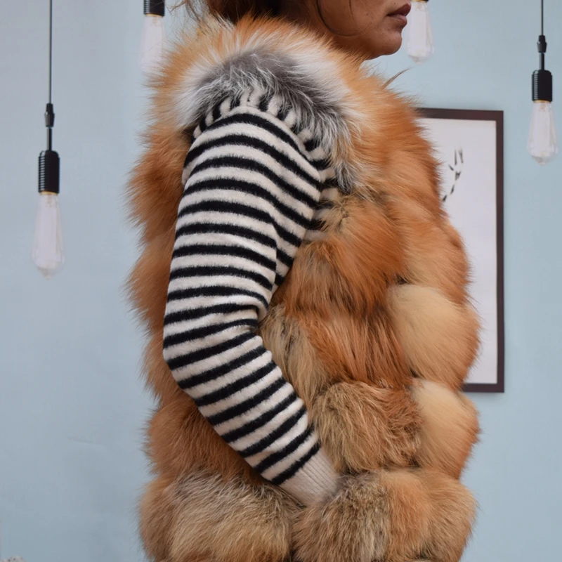 Natural red fox silver fox women's Vest natural non dyeing fashion high end winter warm women's Vest short