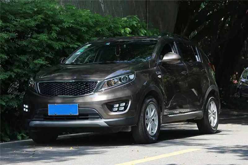 2 шт. ABS дневные ходовые огни для KIA Sportage 2010 2013 белый + желтый указатель поворота